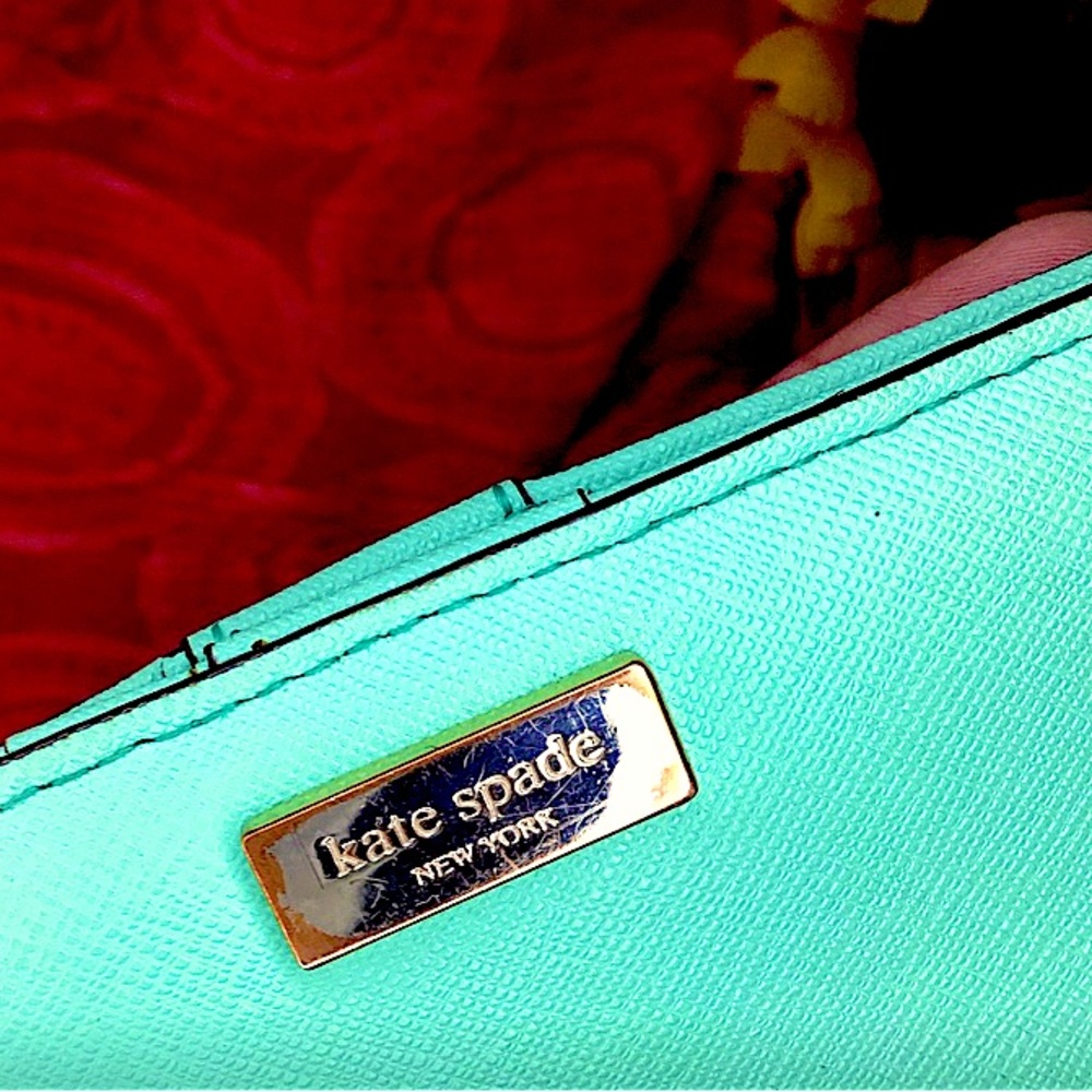 Nwot Kate Spade T & Co. Color Large Wallet. Snap closure, zipper pocket  on back - Picture 12 of 12